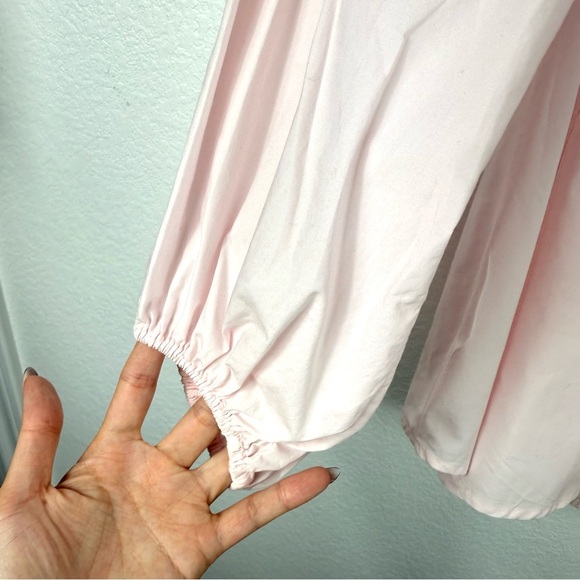 Free People All The Time Tunic Shirt Pale Pink Long Sleeve Top size S - Picture 7 of 10